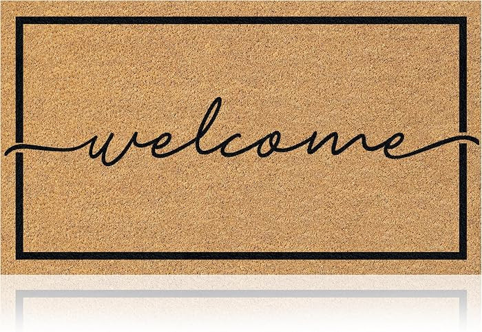 Coir Welcome Mat, Non-Slip, Welcome Classic 4, 17x29 in | Amazon (US)