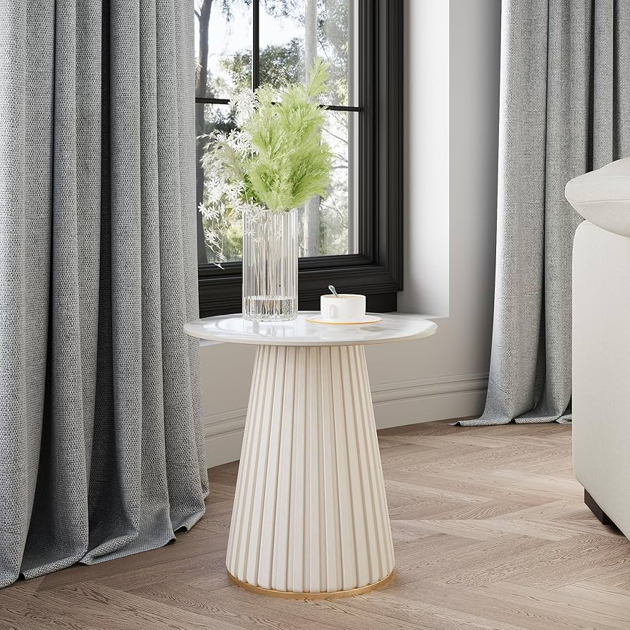 Amazon.com: POVISON 15 inch Side Table, Modern Round End Table with Sintered Stone Top, Small Dri... | Amazon (US)