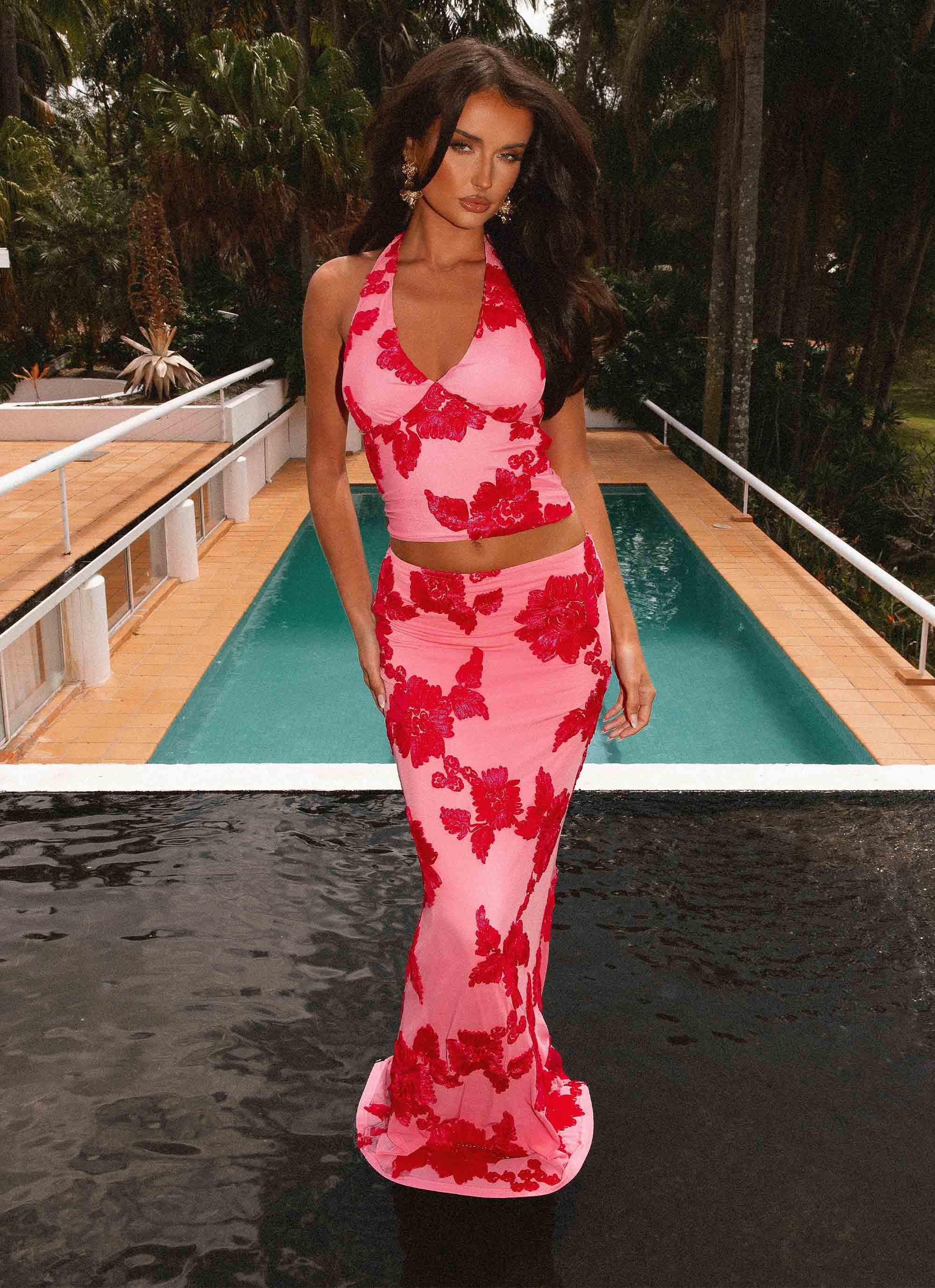 Radiate Maxi Skirt - Pink | Peppermayo (Global)