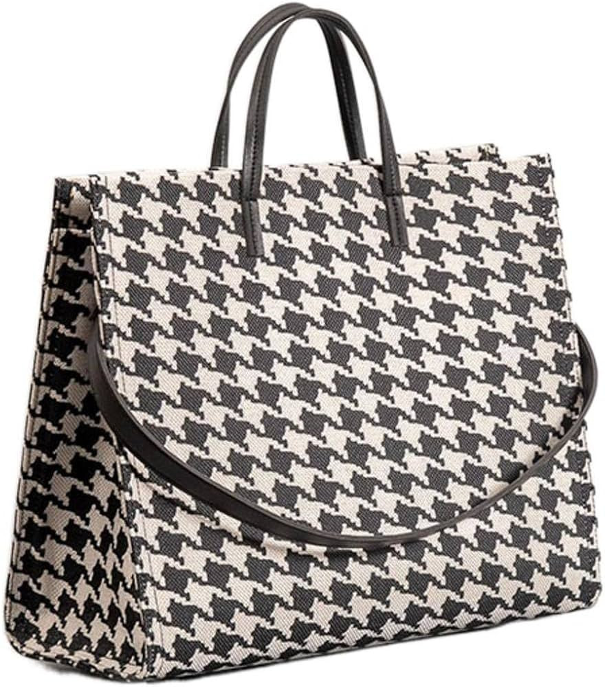 FARZI 2023 New Women's Handbag Tote Bag Commuting Fashion Texture Houndstooth Portable Shoulder B... | Amazon (US)