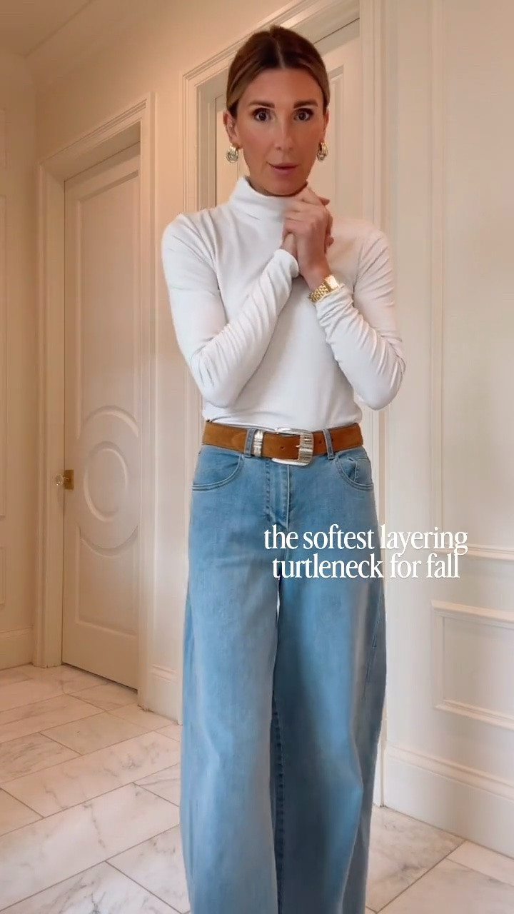 This soft layering turtleneck just dropped from my fall collection with @Splendid! Linking all the pieces here. I’m 5’7 wearing my true size small!