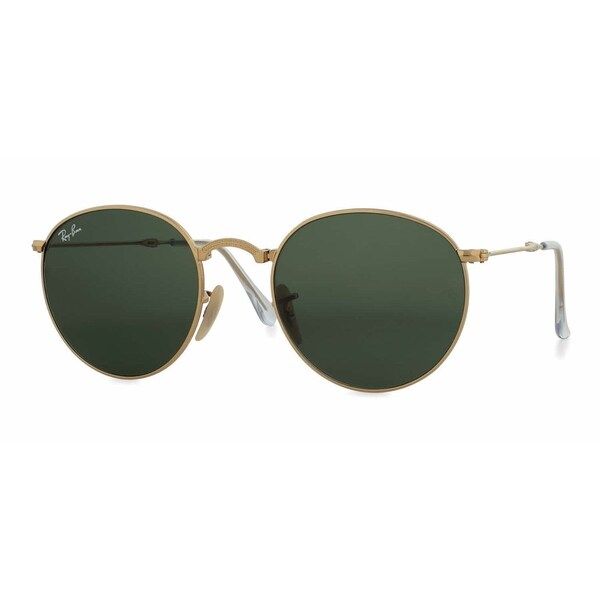 Ray-Ban RB3532 001 Round Metal Folding Gold Frame Green Classic 50mm Lens Sunglasses | Bed Bath & Beyond