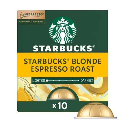 Starbucks By Nespresso Vertuo Line, Starbucks Blonde Espresso Roast, Nespresso Pods, 10 ct | Walmart (US)