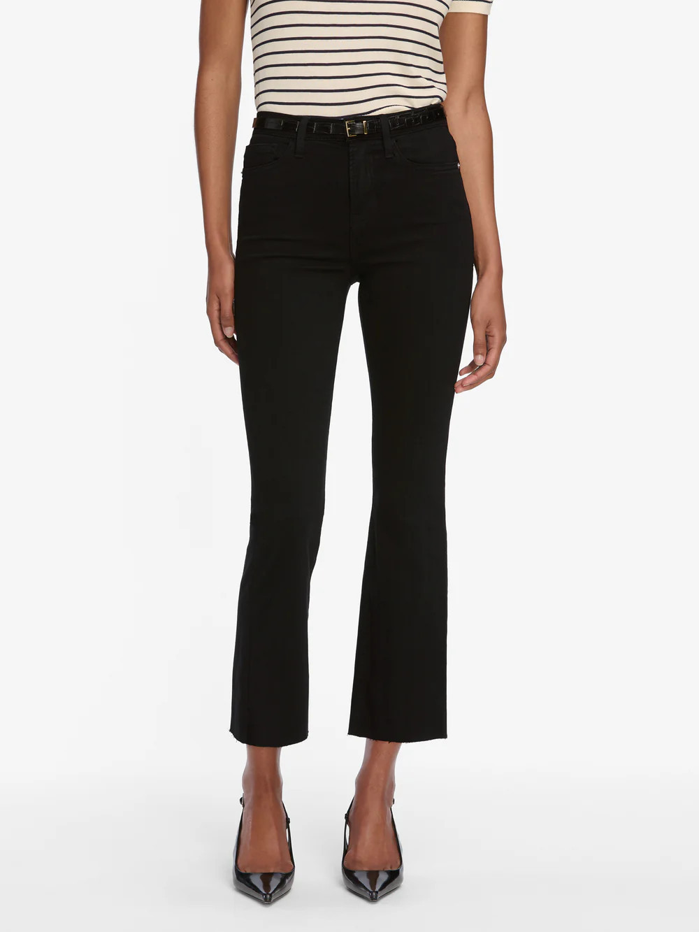 LE CROP MINI BOOT NOIR RAW AFTER | Frame Denim