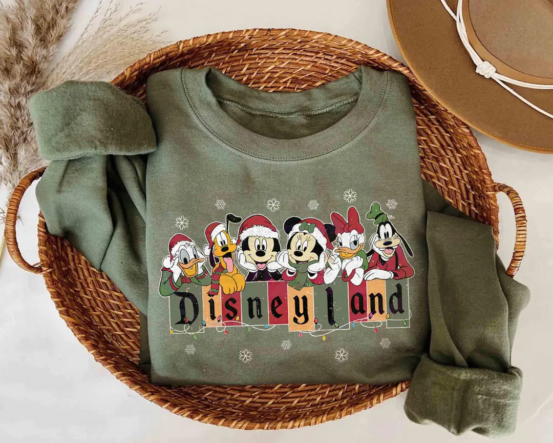 Vintage Disneyland Christmas Sweatshirt, Magical Land Mickey & Friends Xmas Tee, Mickey's Very Me... | Etsy (US)