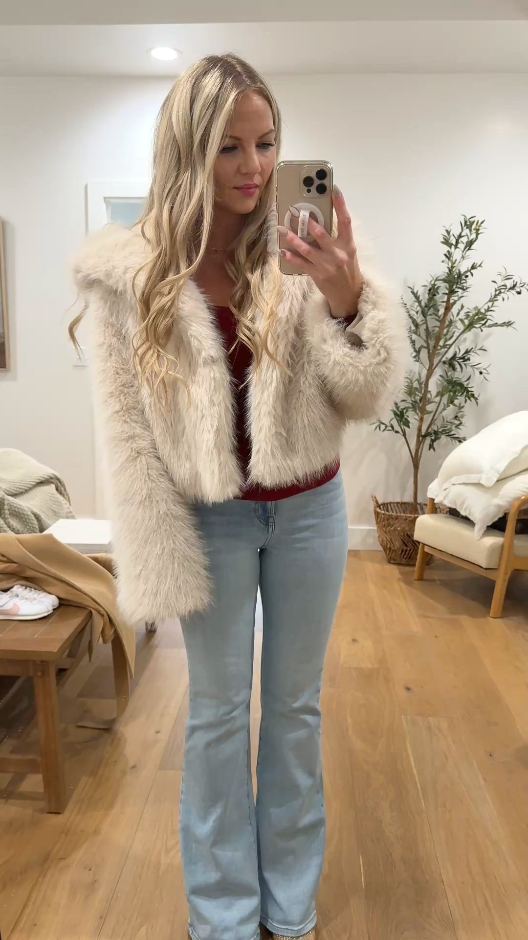 My outfit for Daphnie’s Frozen Jr Misical performance last night! We had such a good time. I love these little heels, they got a ton of compliments and even standing for an hour afterwards waiting for her, my feet weren’t hurting. 
You ask know how much I love the fur jacket right now. It is so cute and so warm. 