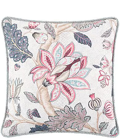 Rose Tree Talia Jacobean Floral Printed Square Pillow | Dillard's