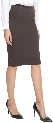 Urban CoCo Women's Elastic Waist Stretch Bodycon Midi Pencil Skirt | Amazon (US)