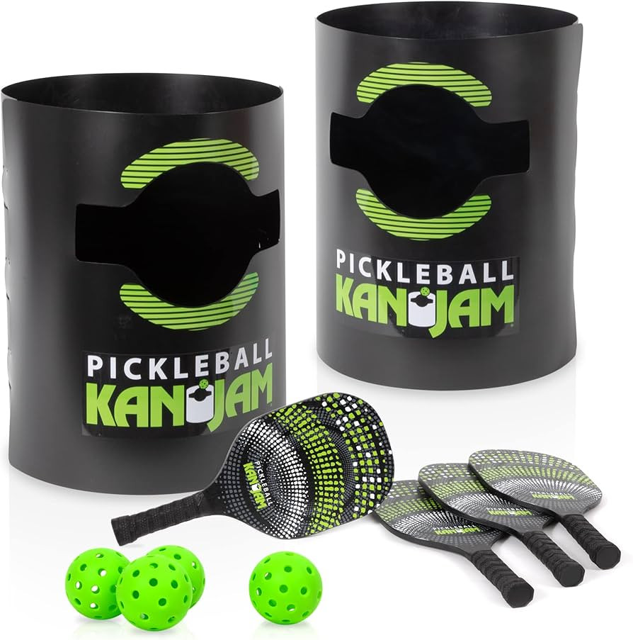 Kan Jam Pickleball - Play Pickleball Anywhere - Team Based Pickle Ball Game - Includes 4 Pickleba... | Amazon (US)