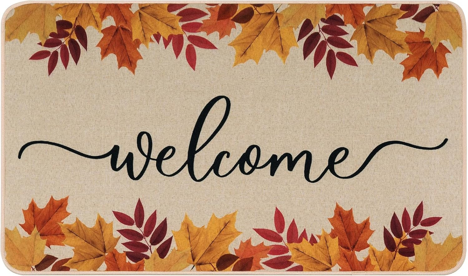 UINI Fall Welcome Mat, Maple Leaves Fall Door Mat Indoor, Autumn Maple Leaf Doormat Rugs for Fall... | Amazon (US)