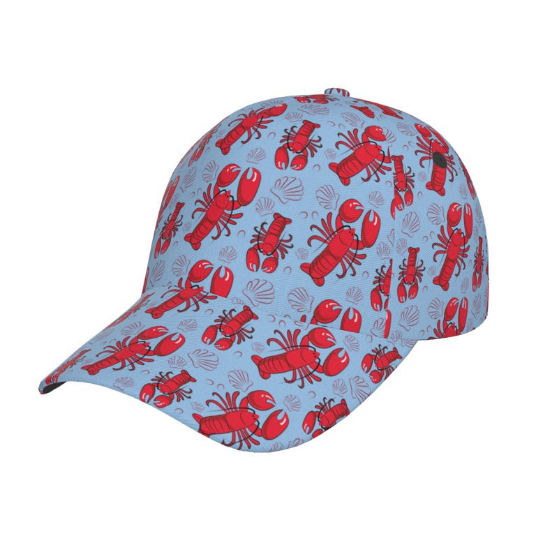Rateoe Cartoon Lobsters 2 Pattern Men’s Baseball Cap – Adjustable Curved Brim Hat, Soft Cotto... | Walmart (US)