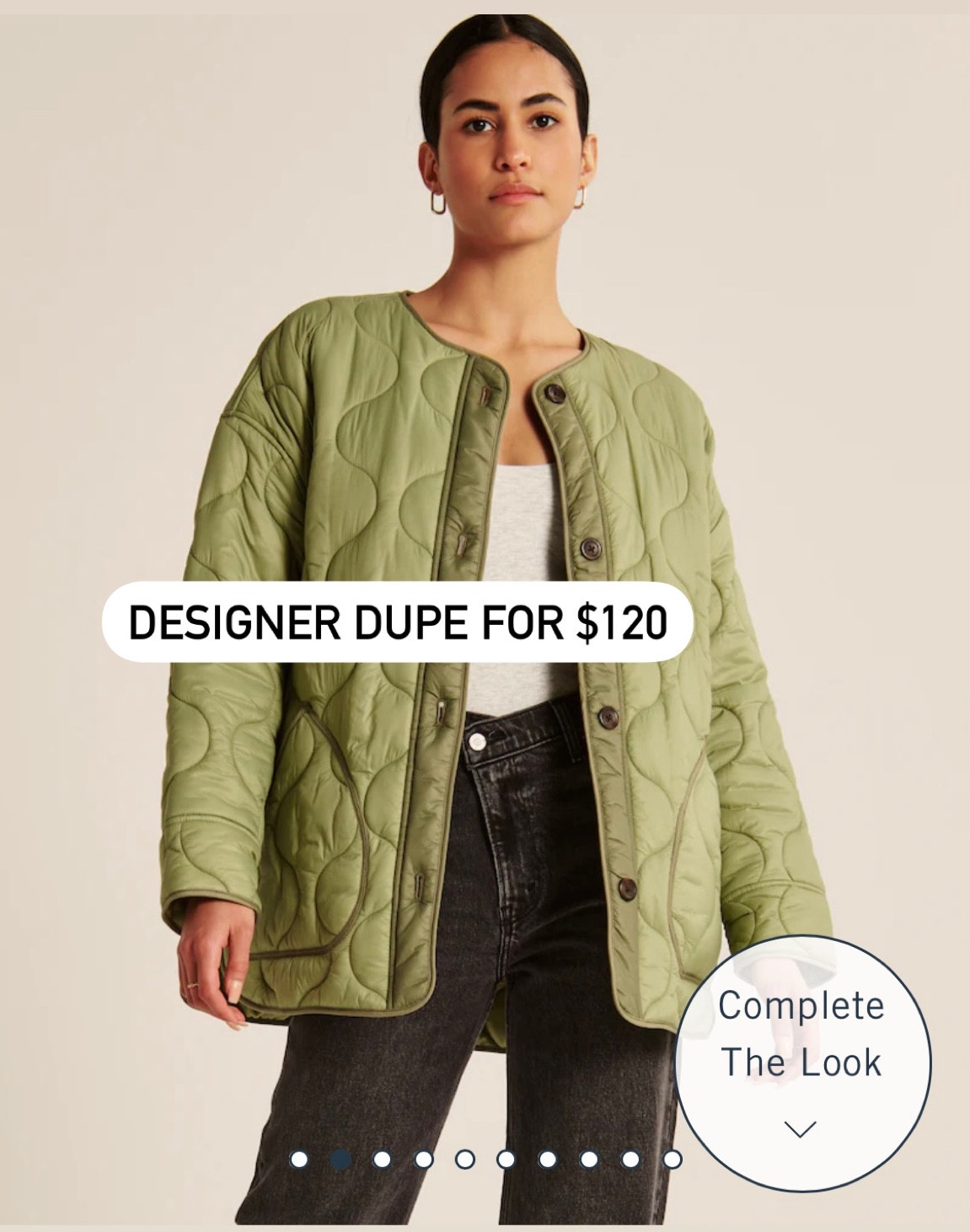 Designer dupe. Just ordered this quilted liner jacket in an xs   