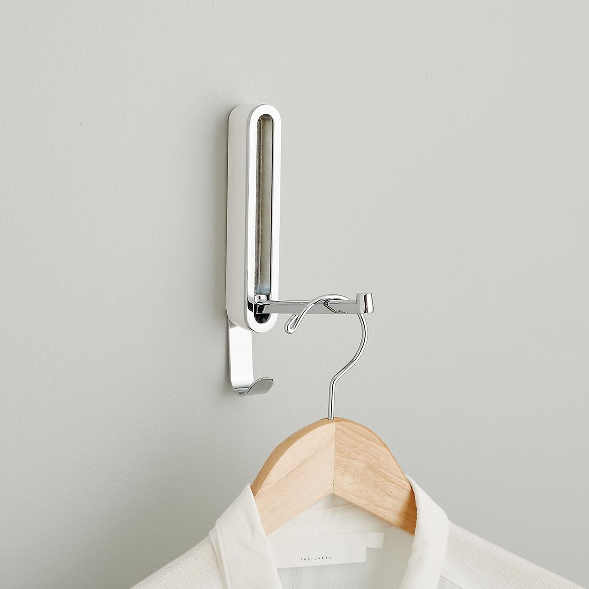 White Valet Flip-Down Hook | The Container Store