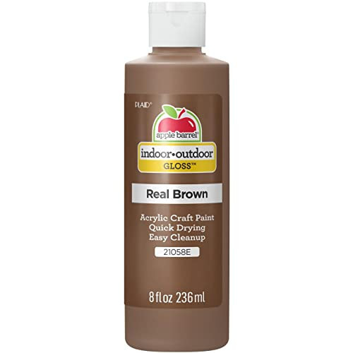Apple Barrel Gloss Acrylic Paint in Assorted Colors (8 oz), Gloss Real Brown | Amazon (US)