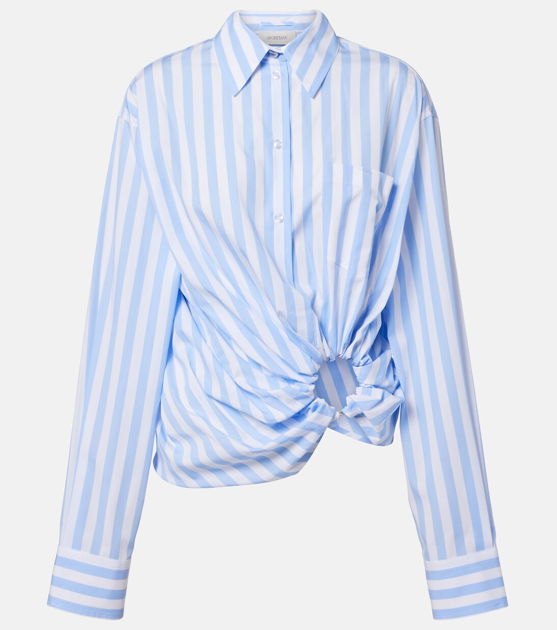 Palmizi cutout striped cotton poplin shirt | Mytheresa (UK)