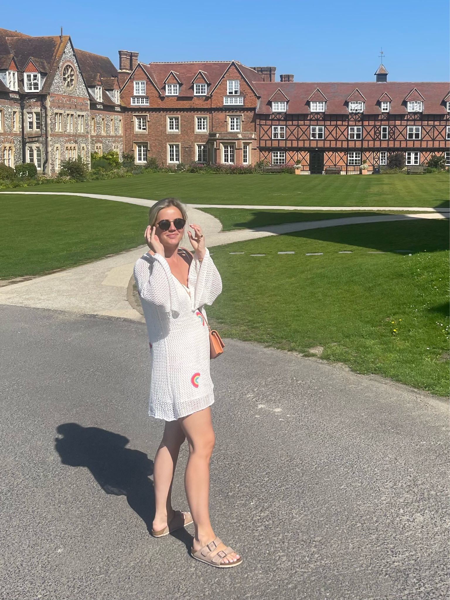 Crochet dress, summer style, Soru earrings, gold shell earrings, beach outfit, gold accessories, tan Birkenstocks, crochet outfit, shell earrings, accessories selfie, late summer, Birkenstock sandals 

#LTKSeasonal #LTKstyletip #LTKeurope