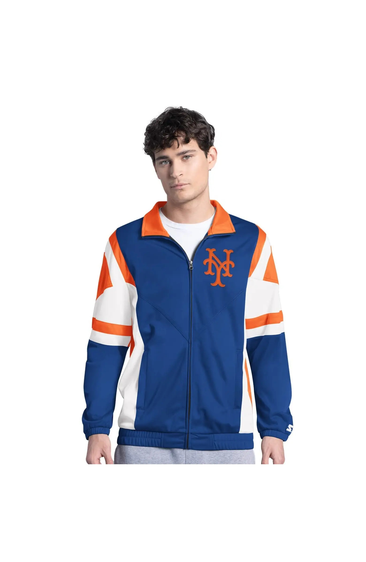 STARTER Men's Starter Royal/Orange New York Mets Contender Tricot Full-Zip Track Jacket | Nordstr... | Nordstrom