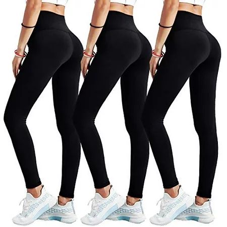 Black Leggings for Women Butt Lift-Workout High Waisted Leggings Womens Yoga Pants | Walmart (US)