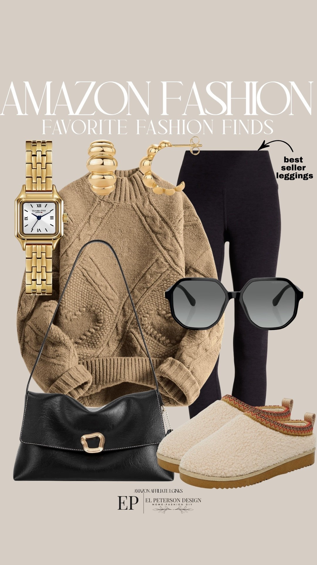 Amazon
Slippers
Leggings
Sweater
Watch
Earrings
Purse