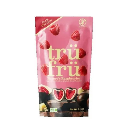 Tru Fru Grab & Go Hyper-Dried Real Raspberries in Dark Chocolate 2.1oz | Walmart (US)