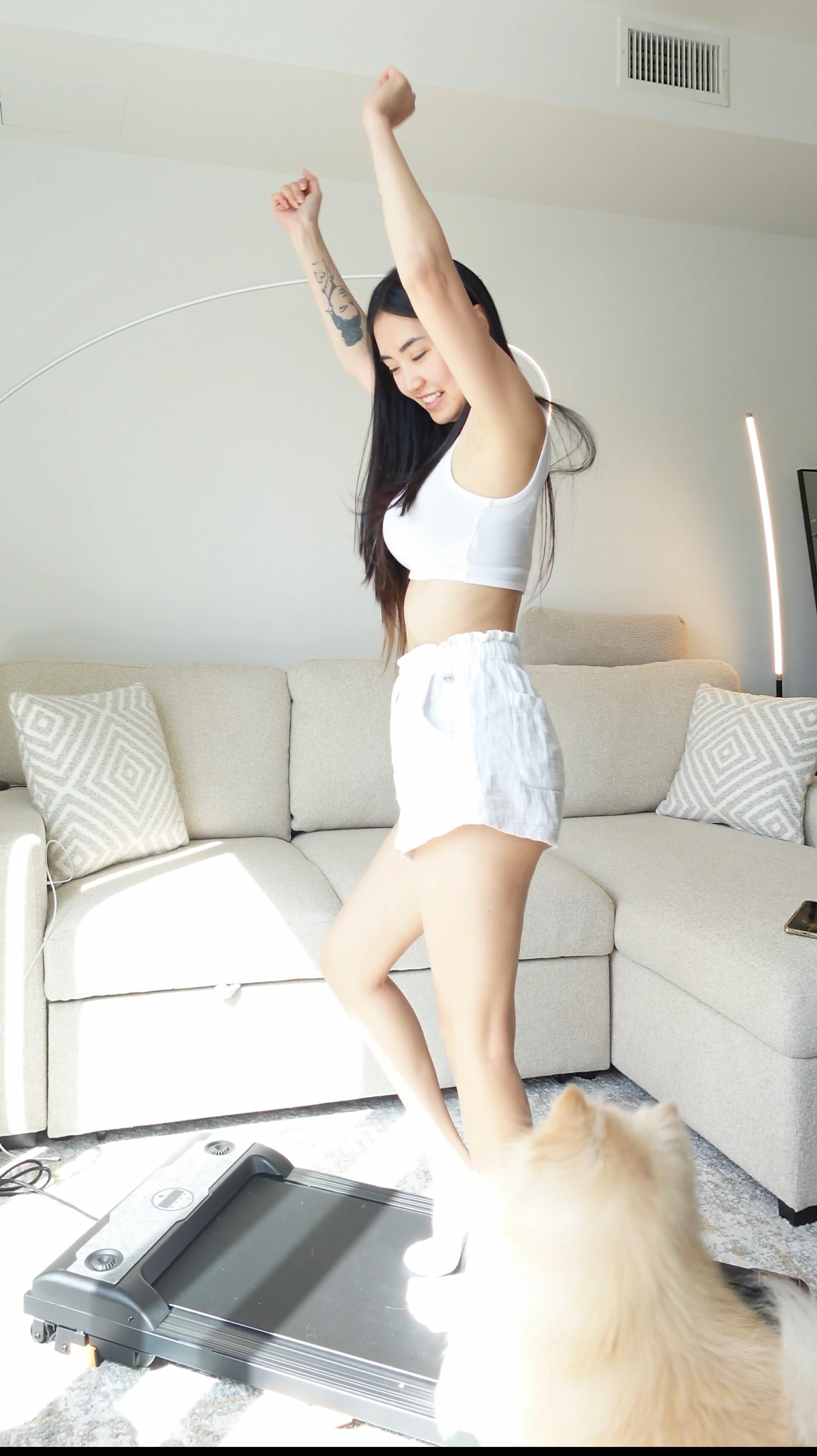 “To do list:
✅ 20,000 steps a day without leaving the house.” 😄 


#LTKVideo #LTKFitness #LTKHome