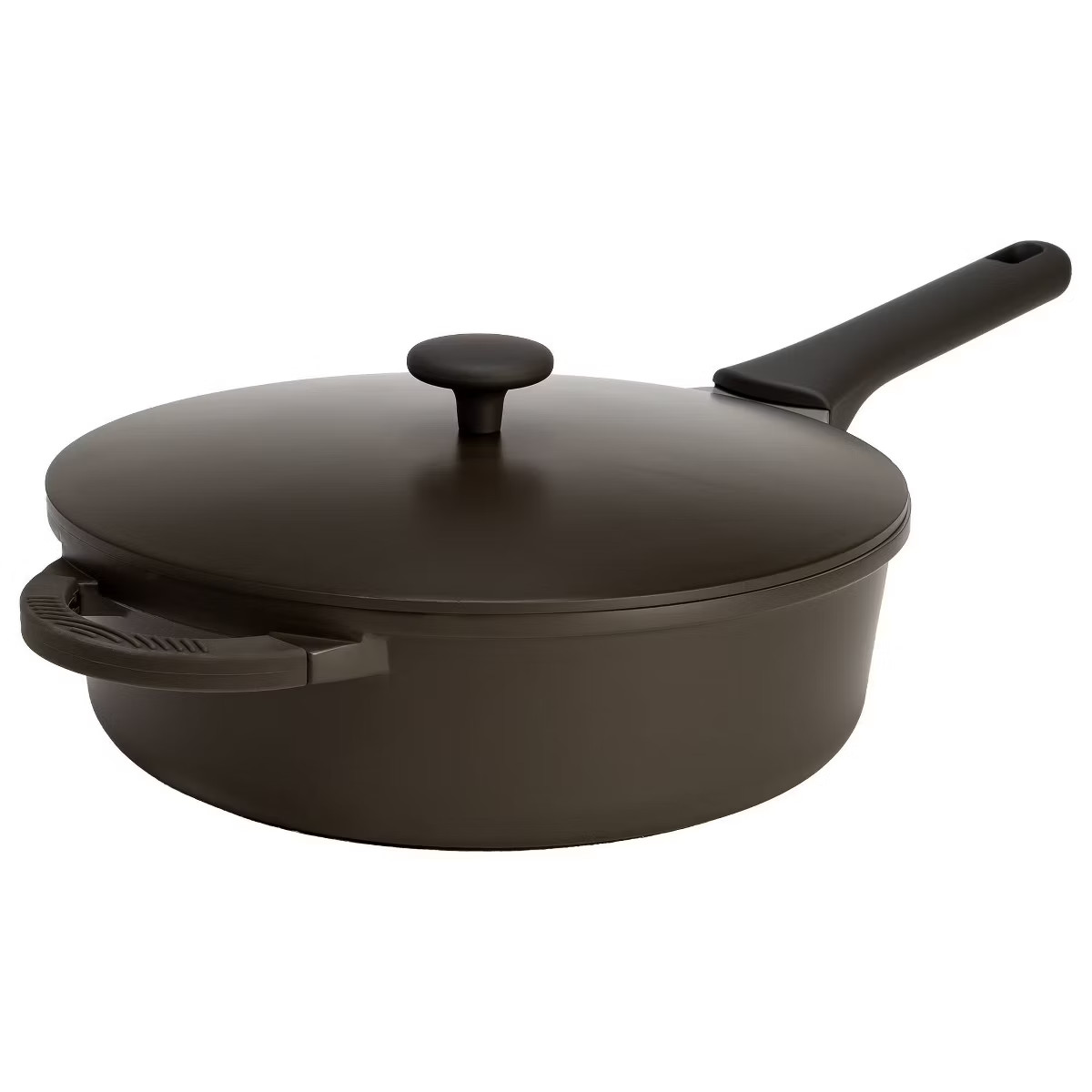 Goodful 4.8qt Cast Aluminum, Ceramic Deep Cooker with Lid, Side Handle and Long Handle | Target