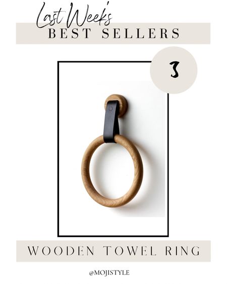 This wooden towel ring is one of this week’s best sellers! I have this in my powder bathroom and love it!

#LTKfindsunder100 #LTKhome