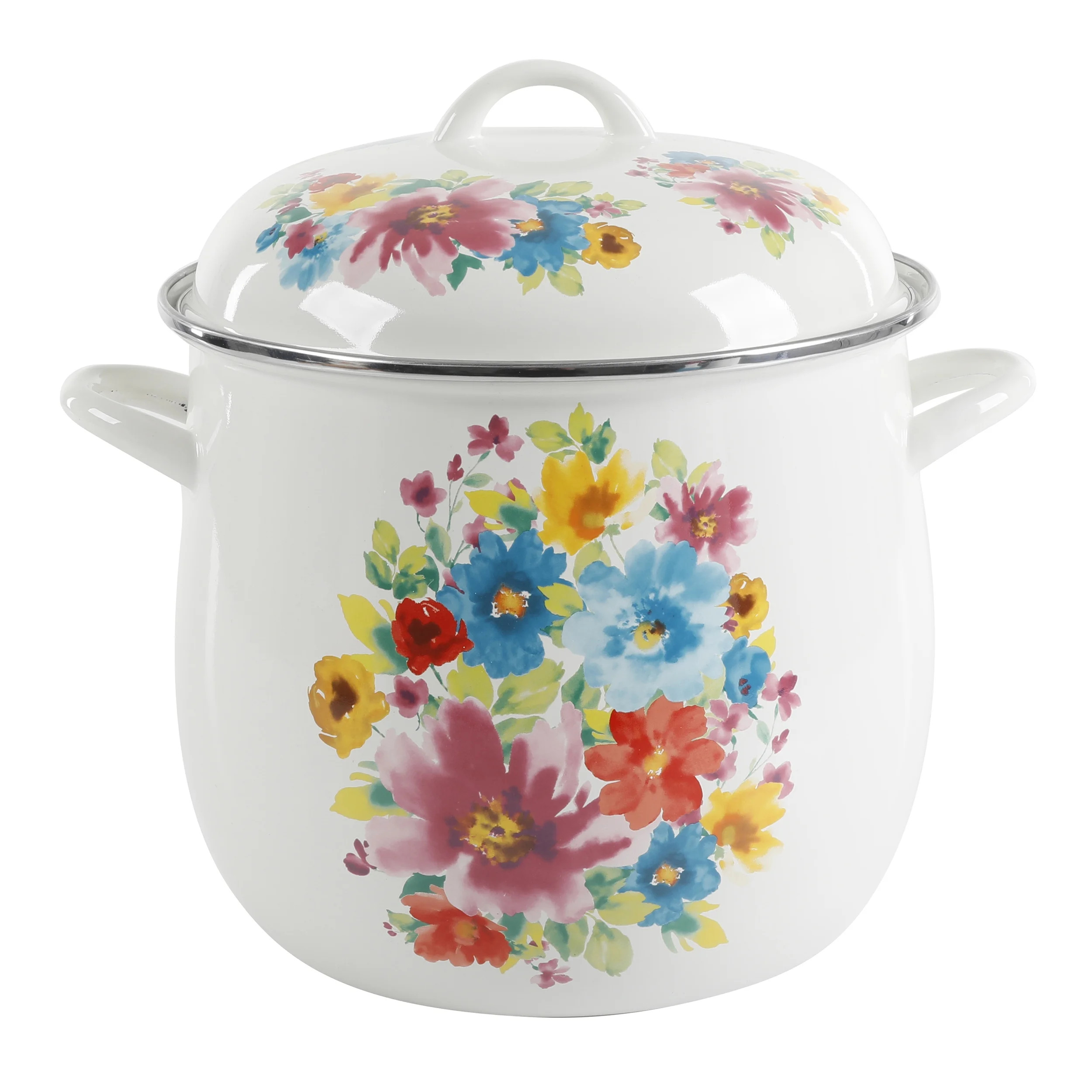 The Pioneer Woman Breezy Blossom Enamel-on-Steel 12-Quart Stock Pot - Walmart.com | Walmart (US)