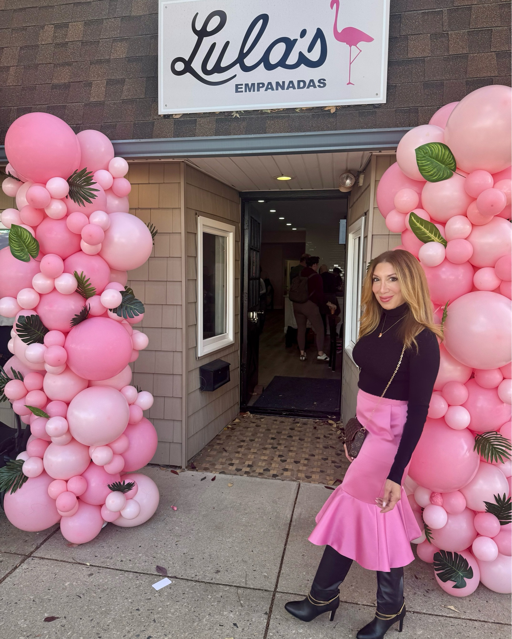 Out and about in Haddon Heights NJ at Lula’s Empanadas Grand Opening!!!
Fashion Notes:
My boots are so gorgeous. I highly recommend them- the gold chain is fabulous. The skirt is old. I track down a few sizes 0,2,4,6! It’s in the most sumptuous gorgeous Italian satin!
Food Notes: 
The empanadas are outrageously delicious and I’m so happy for their success on the grand opening!
Travel Notes:
Located close to Philadelphia with a convenient train pulling right up into town in a charming setting situated next to a a quaint  coffee shop. Lula‘s empanadas is a must for the foodie. 

#LTKStyleTip #LTKParties #LTKTravel