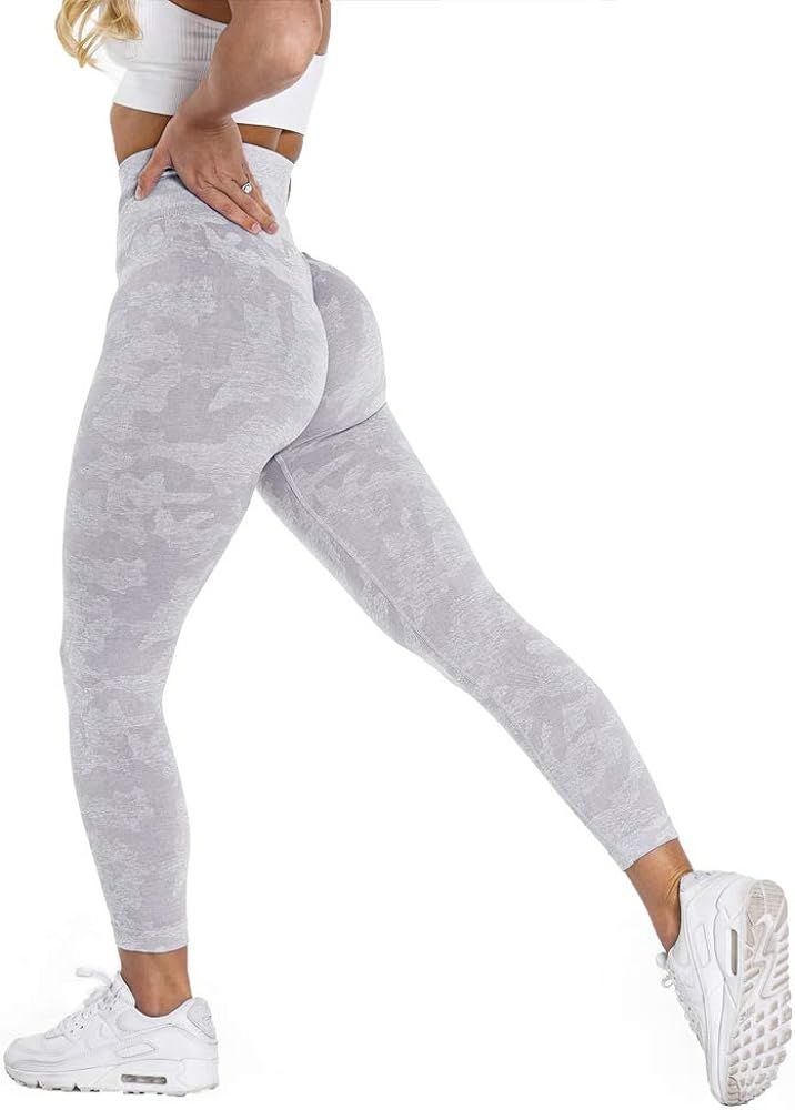 YVYVLOLO Women High Waist Workout Gym Butt Lift Seamless Leggings Yoga Pants Tights | Amazon (US)