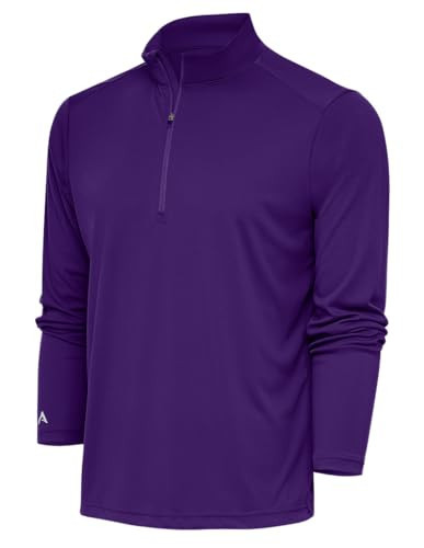 Antigua Tribute Quarter Zip Pullover, Dark Purple, Small | Amazon (US)