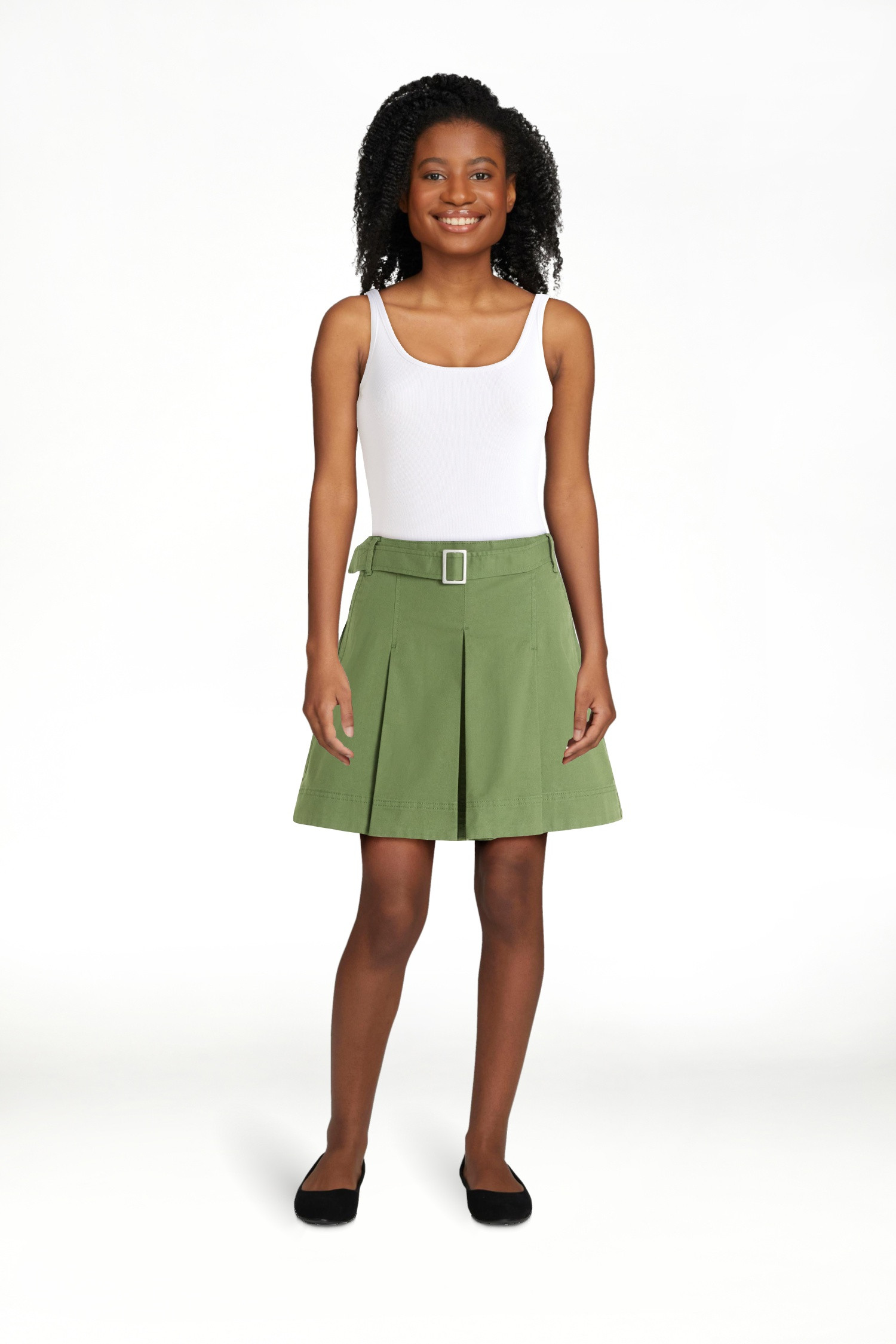 Free Assembly Women's Pleated Mini Skirt with Belt, Sizes 0-20 | Walmart (US)