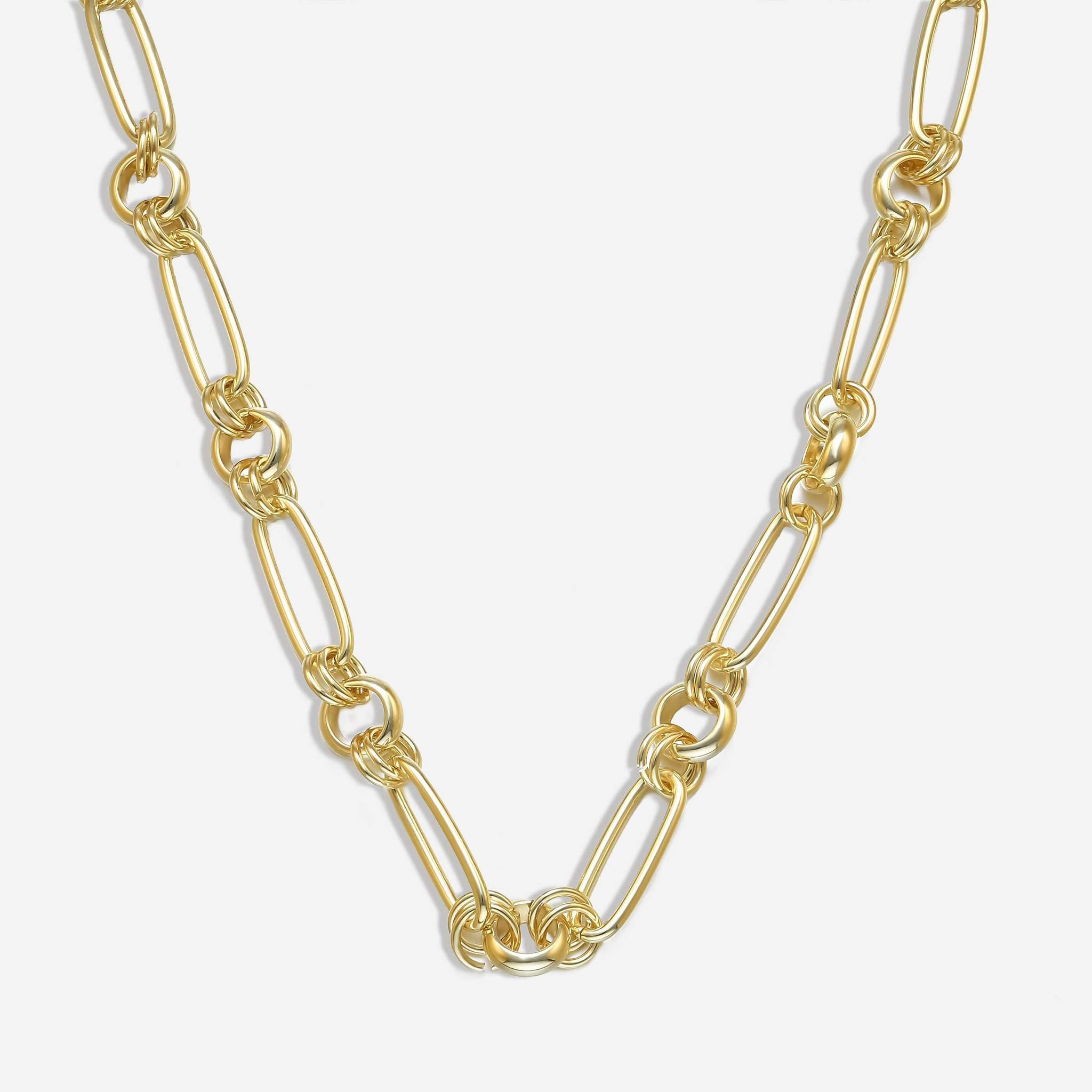 Clover Figaro Chunky Chain Necklace | Victoria Emerson
