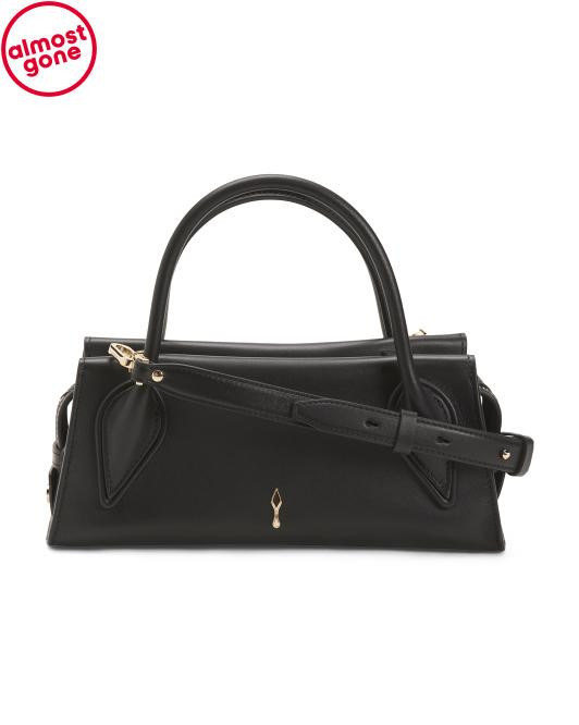 Made In Italy Leather Venus Mini Satchel With Strap | TJ Maxx