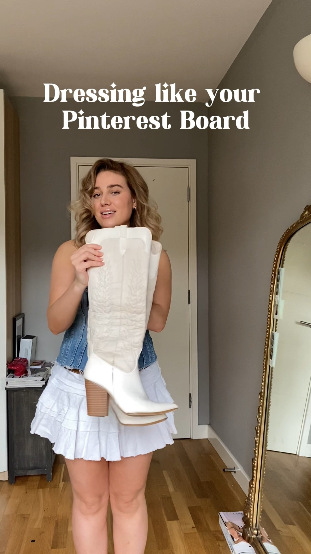 | take it back .... This is my favourite spring outfit it's giving Sabrina Carpenter vibes with the skirt and I thrifted her at the local charity shop 🙈

Cow girl aesthetic, summer fashion, micro skirt, knee high boots, cool girl aesthetic, spring outfit, girly fashion, midsize fashion

#springoutfit #springoutfits #pinterestoutfit #pinterestfashion #thatgirl #effortlesschic #effortless #effortlessstyle #cowgirlstyle #microskirt #summeroutfits #summerdresses #summeroutfit #parisianchic #90sbabes #90svibes #springstyle #ootd

#LTKstyletip #LTKmidsize #LTKVideo