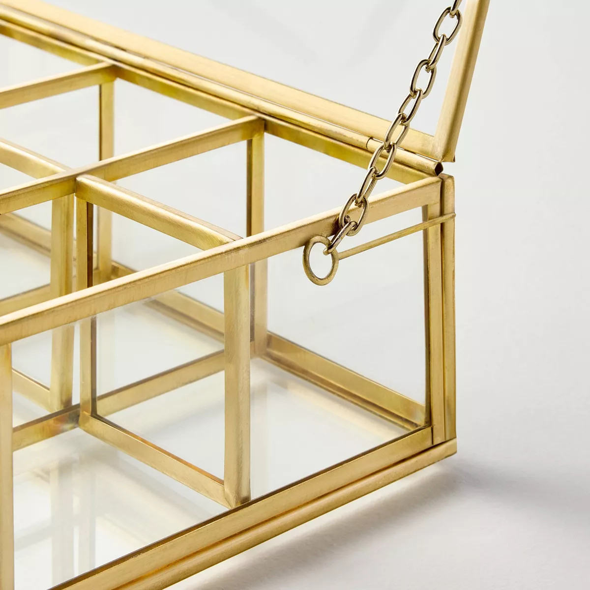 Small Metal and Glass Display Box - Hearth & Hand™ with Magnolia | Target