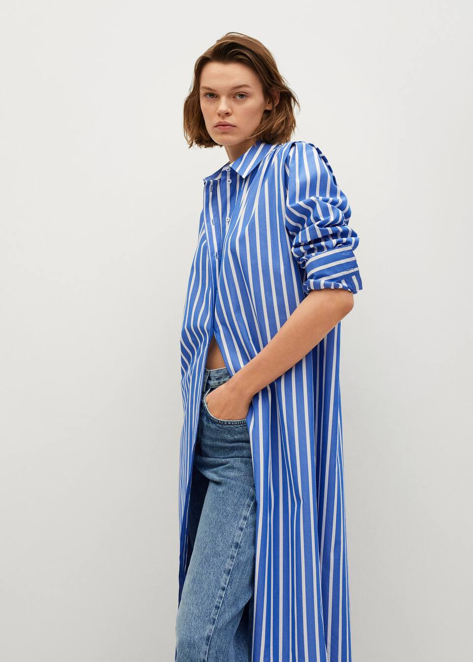 Cotton shirt dress | MANGO (US)