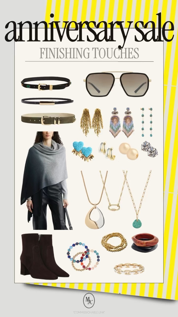jewelry and accessories from nsale, nordstrom sale, sunglasses, belts, splurge worthy, fall style, earrings, boots, midsize fashion, trendy outfit, shawl

#LTKOver40 #LTKSaleAlert #LTKMidsize