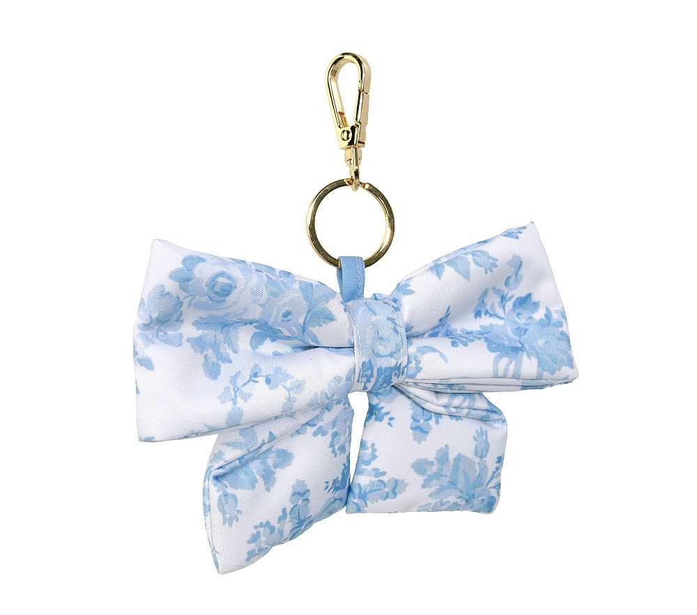LoveShackFancy Blue Damask Floral Bow Backpack Charm | Pottery Barn Kids