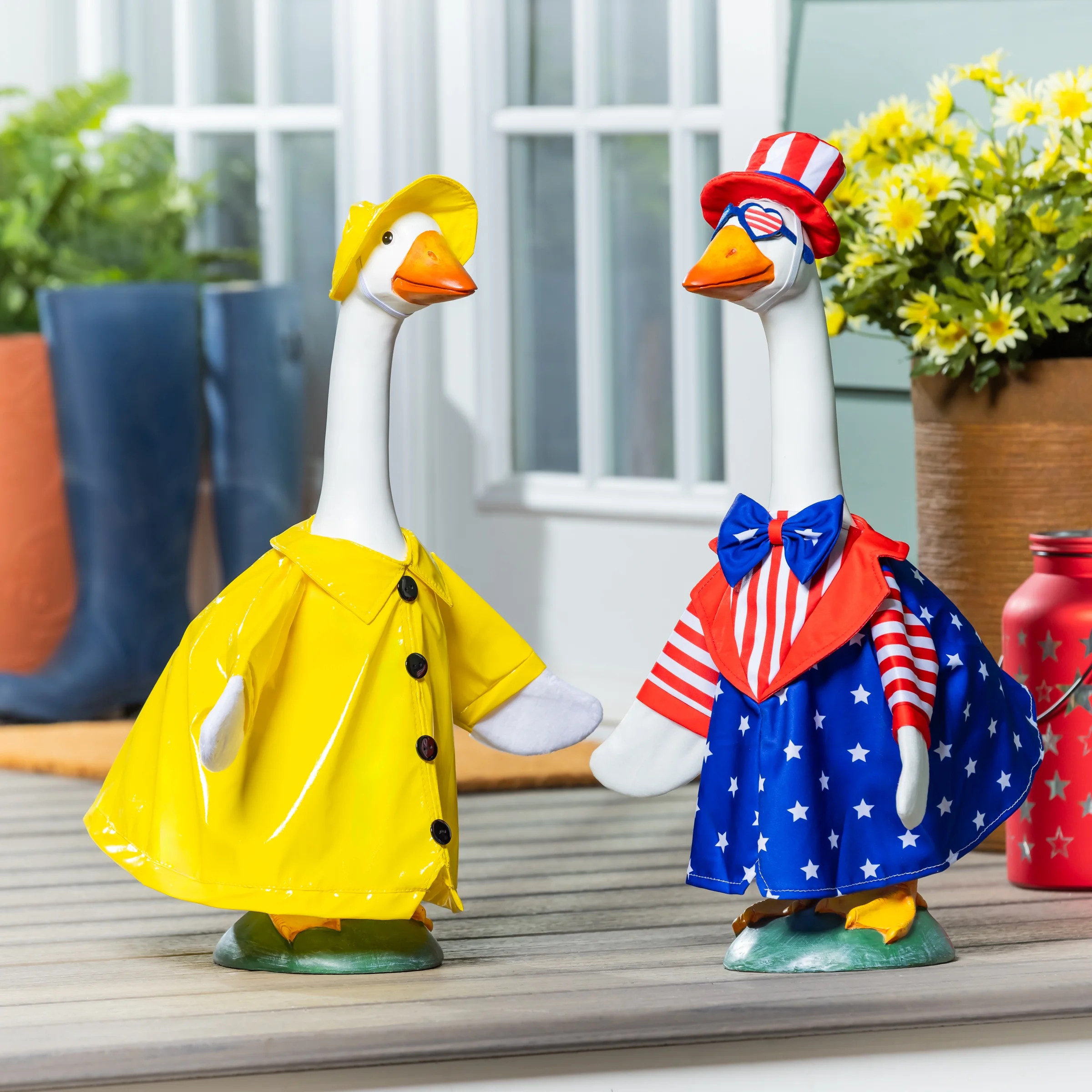 Mainstays Spring Rain Coat & Patriotic Porch Goose Outfit, Set of 2 | Walmart (US)