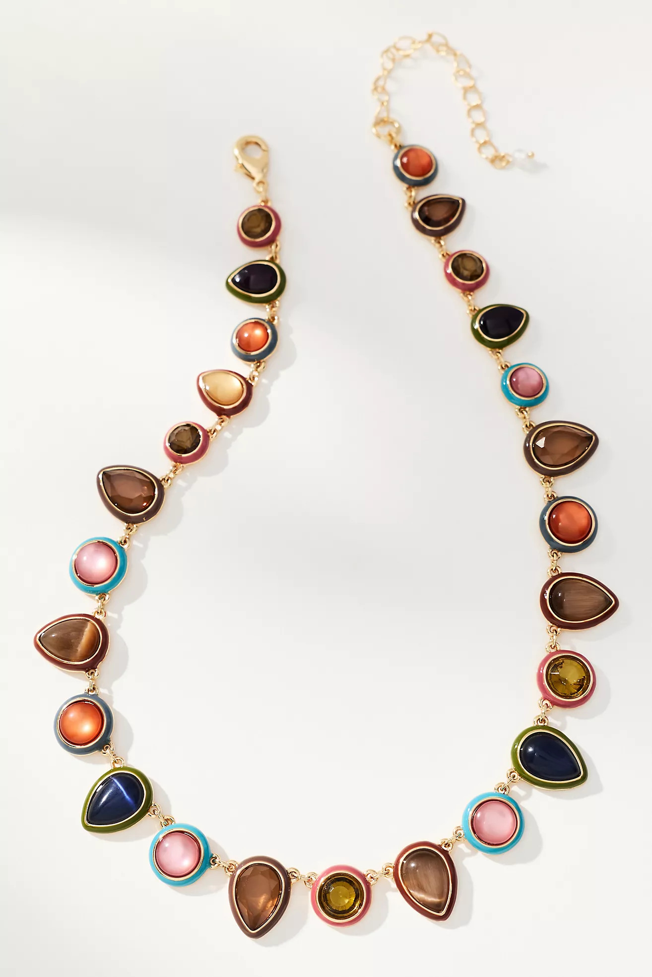 Colorful Enamel Gem Necklace | Anthropologie (US)