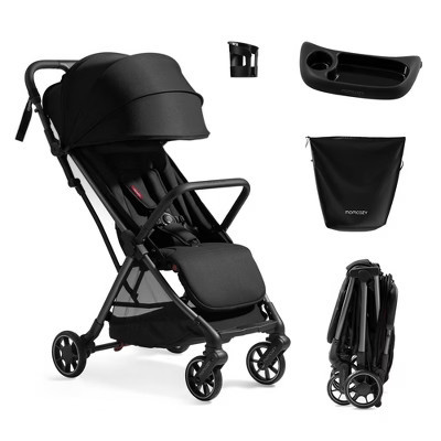 Momcozy ClickGo Lightweight Stroller - Black: Canopy, Snack Tray, One-Hand Fold, 50 lbs Capacity | Target