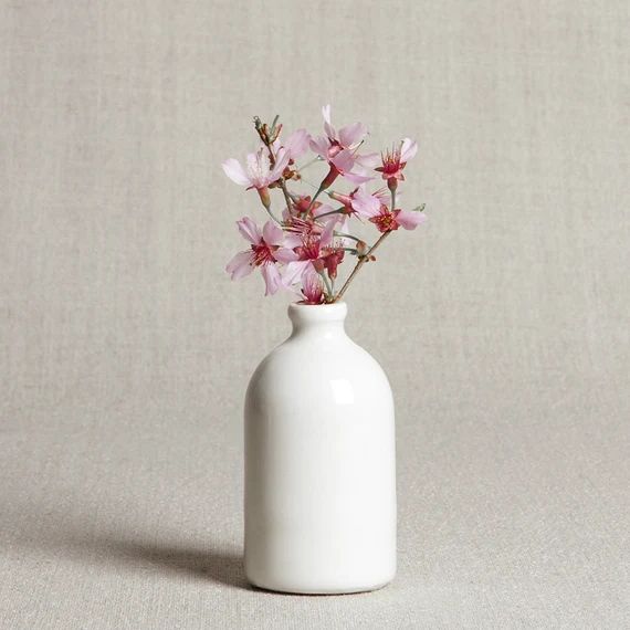 READY TO SHIP : White Minimalist Bud Vase | Etsy (US)