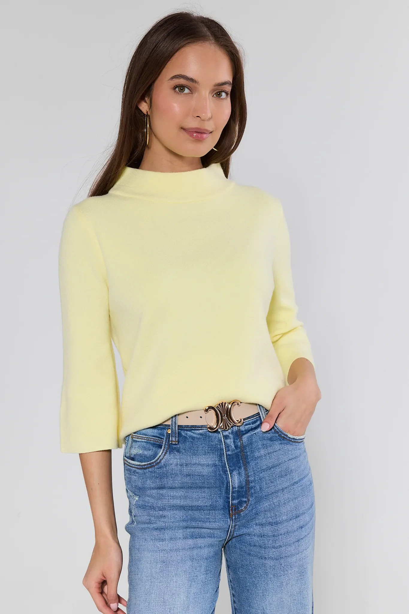 Jackie Yellow Knit Sweater | Avara
