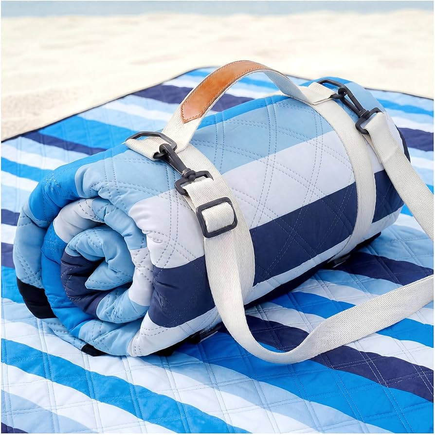 Genovega Waterproof Beach Blanket Picnic Outdoor Mat Registry Wedding Search by Name Couple House... | Amazon (US)