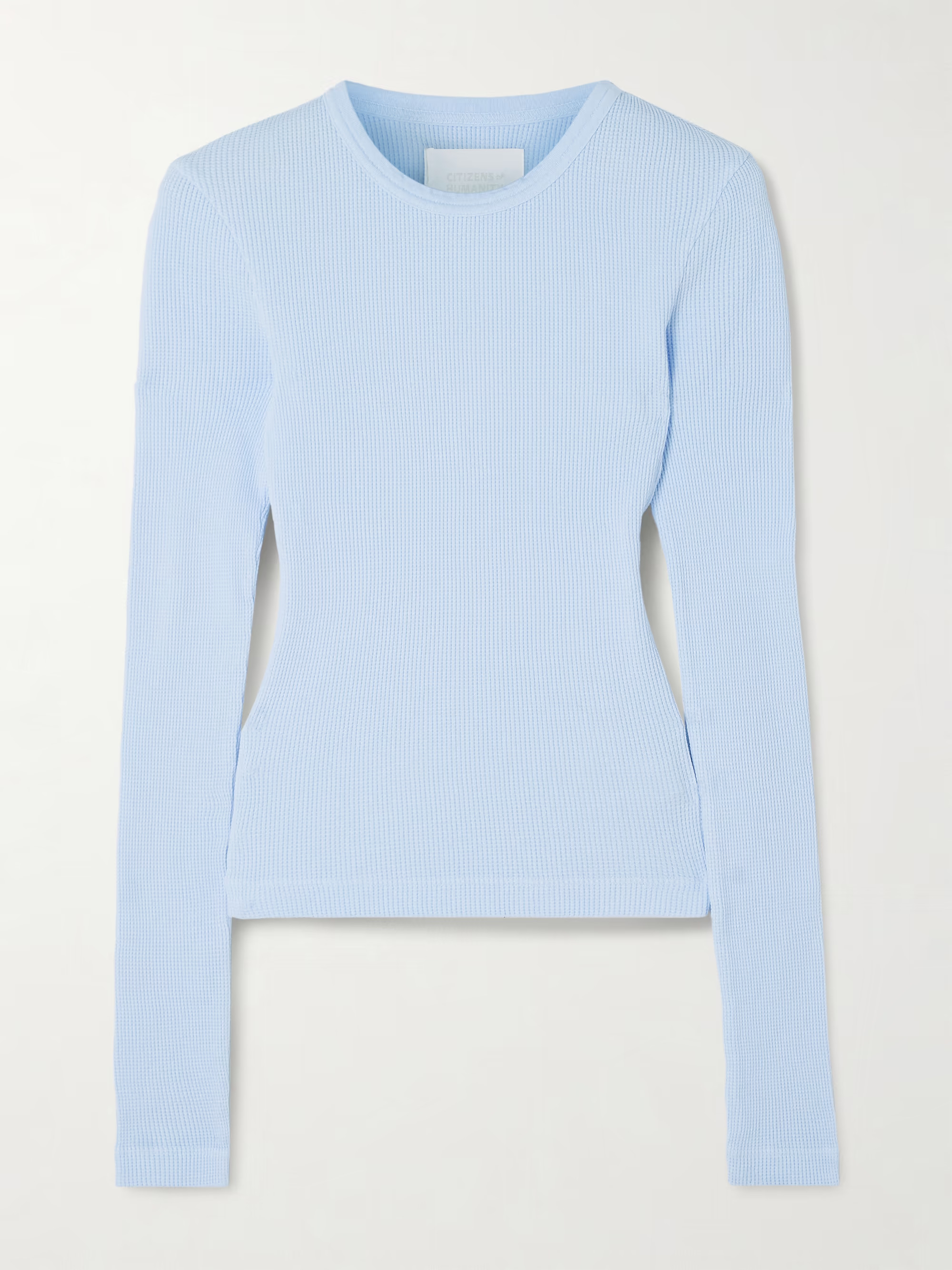 Pilar cropped waffle-knit cotton T-shirt | NET-A-PORTER (UK & EU)
