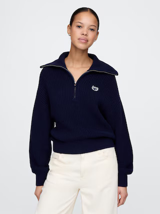 100% Cotton Half-Zip Pullover Sweater | Gap (US)