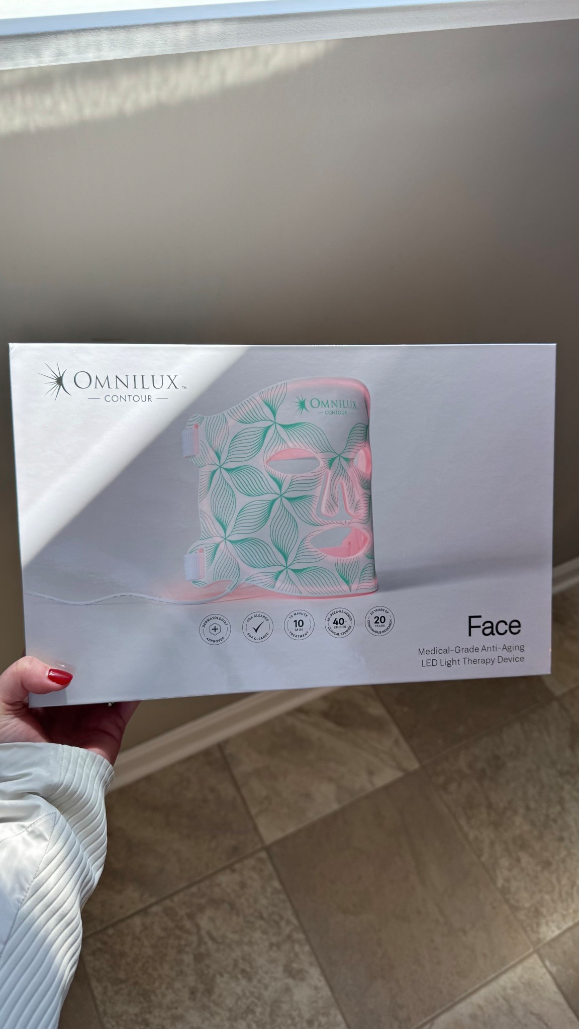 I’m excited to start the red light therapy! 
It helps with fine lines, reduces redness and helps restore your skin! 

I noticed it’s more comfortable to use when i’m laying down. 10 minutes and the light auto turns off! No pain/heat!

They are currently having a sale for Mother’s Day & you can save up to $200!
$50 off 1 device: SAVE50
$115 off 2 devices: SAVE115
$200 off 3 devices: SAVE200
15% off Mini devices + topical skincare
