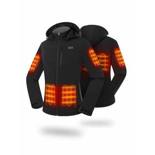 Women's Medium Black 7.38-Volt Lithium-Ion Dual Control Heated Jacket with One 4.8Ah Battery | The Home Depot