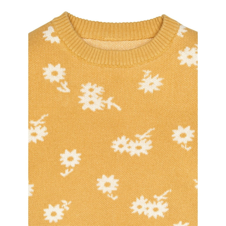 Modern Moments by Gerber Baby & Toddler Girl Jacquard Sweater & Wide-Leg Pant, 2-Piece Set, 12M-5... | Walmart (US)